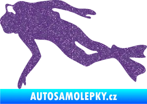 Samolepka Potápěč 002 levá Ultra Metalic fialová