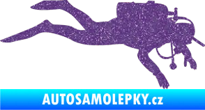 Samolepka Potápěč 003 pravá Ultra Metalic fialová
