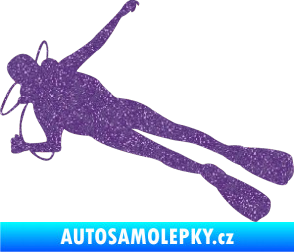 Samolepka Potápěč 004 levá Ultra Metalic fialová