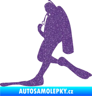 Samolepka Potápěč 007 levá Ultra Metalic fialová