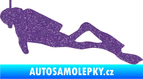 Samolepka Potápěč 009 levá Ultra Metalic fialová