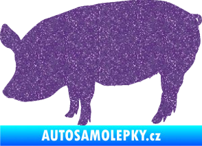 Samolepka Prase 001 levá Ultra Metalic fialová