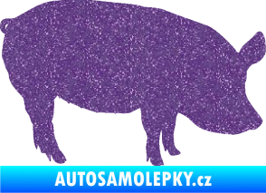 Samolepka Prase 001 pravá Ultra Metalic fialová