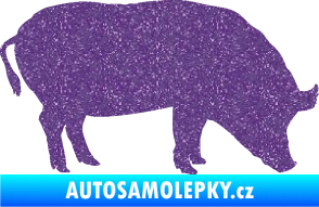 Samolepka Prase 004 pravá Ultra Metalic fialová
