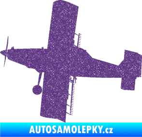 Samolepka Práškovací letoun Čmelák levá Ultra Metalic fialová