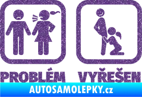Samolepka Problém? Vyřešen 003 Ultra Metalic fialová