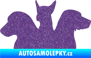 Samolepka Psi 001 levá skupinka Ultra Metalic fialová