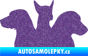 Samolepka Psi 001 pravá skupinka Ultra Metalic fialová