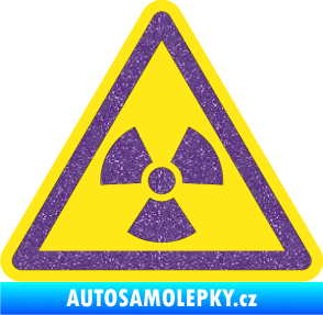 Samolepka Radioactive barevný trojúhelník Ultra Metalic fialová