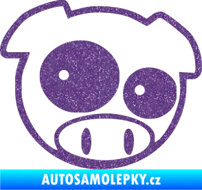 Samolepka Rally pig 001 pravá Ultra Metalic fialová