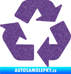 Samolepka Recyklace 001 symbol Ultra Metalic fialová