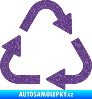 Samolepka Recyklace 002 symbol Ultra Metalic fialová