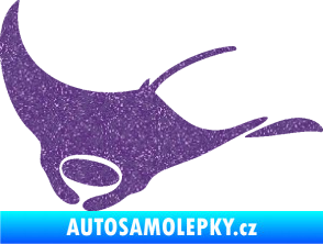 Samolepka Rejnok 003  levá manta Ultra Metalic fialová