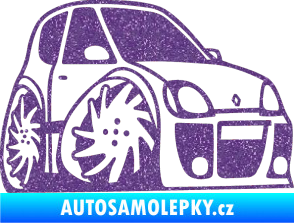 Samolepka Renault Clio sport karikatura pravá Ultra Metalic fialová