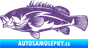 Samolepka Ryba 005 levá Ultra Metalic fialová