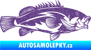 Samolepka Ryba 005 pravá Ultra Metalic fialová