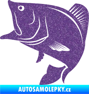 Samolepka Ryba 009 levá Ultra Metalic fialová