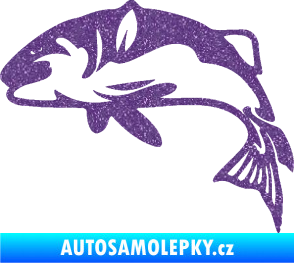 Samolepka Ryba 010 levá Ultra Metalic fialová
