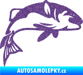 Samolepka Ryba 010 pravá Ultra Metalic fialová