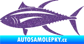 Samolepka Ryba 013 levá tuňák Ultra Metalic fialová