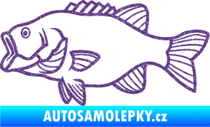 Samolepka Ryba 015 levá Ultra Metalic fialová