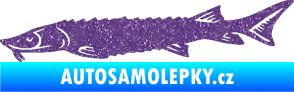Samolepka Ryba 020 levá jeseter Ultra Metalic fialová