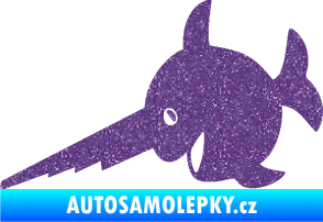 Samolepka Ryba 023 piloun levá Ultra Metalic fialová