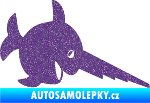 Samolepka Ryba 023 piloun pravá Ultra Metalic fialová