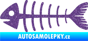 Samolepka Ryba fishbone kostra levá Ultra Metalic fialová