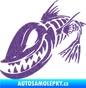 Samolepka Ryba kostra 001 levá Ultra Metalic fialová