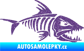 Samolepka Ryba kostra 003 pravá Ultra Metalic fialová