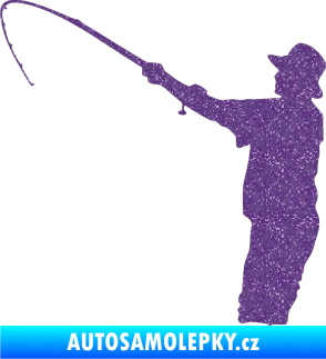 Samolepka Rybář 004 levá Ultra Metalic fialová