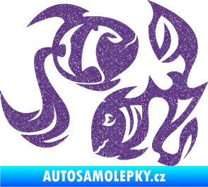 Samolepka Ryby 003 pravá Ultra Metalic fialová