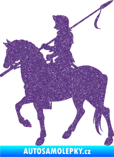 Samolepka Rytíř na koni levá Ultra Metalic fialová