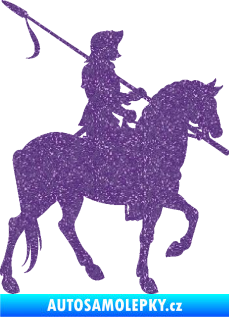 Samolepka Rytíř na koni pravá Ultra Metalic fialová