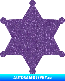Samolepka Sheriff 002 hvězda Ultra Metalic fialová