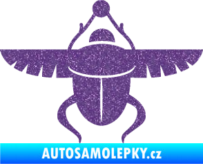 Samolepka Skarab - brouk vruboun 001 egyptský symbol Ultra Metalic fialová