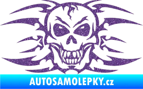 Samolepka Skeleton - lebka Ultra Metalic fialová
