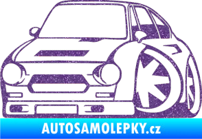 Samolepka Škoda 110r karikatura levá Ultra Metalic fialová