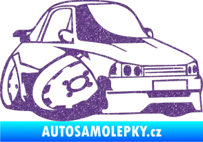Samolepka Škoda 120 karikatura pravá Ultra Metalic fialová