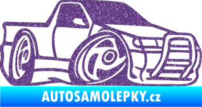Samolepka Škoda Felicia korba karikatura pravá Ultra Metalic fialová
