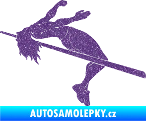 Samolepka Skok do výšky 001 levá atletika Ultra Metalic fialová