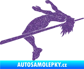Samolepka Skok do výšky 001 pravá atletika Ultra Metalic fialová