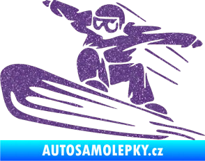 Samolepka Snowboard 014 levá Ultra Metalic fialová