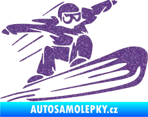 Samolepka Snowboard 014 pravá Ultra Metalic fialová