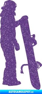 Samolepka Snowboard 032 pravá Ultra Metalic fialová