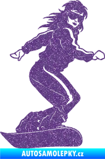Samolepka Snowboard 036 pravá Ultra Metalic fialová