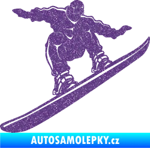 Samolepka Snowboard 038 pravá Ultra Metalic fialová