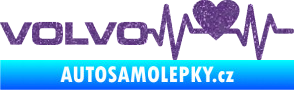 Samolepka Srdeční tep 021 levá Volvo srdcem Ultra Metalic fialová