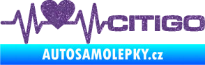 Samolepka Srdeční tep 032 pravá Citigo Ultra Metalic fialová